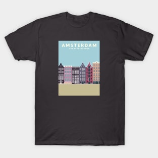 Amsterdam, the Netherlands Travel Poster T-Shirt